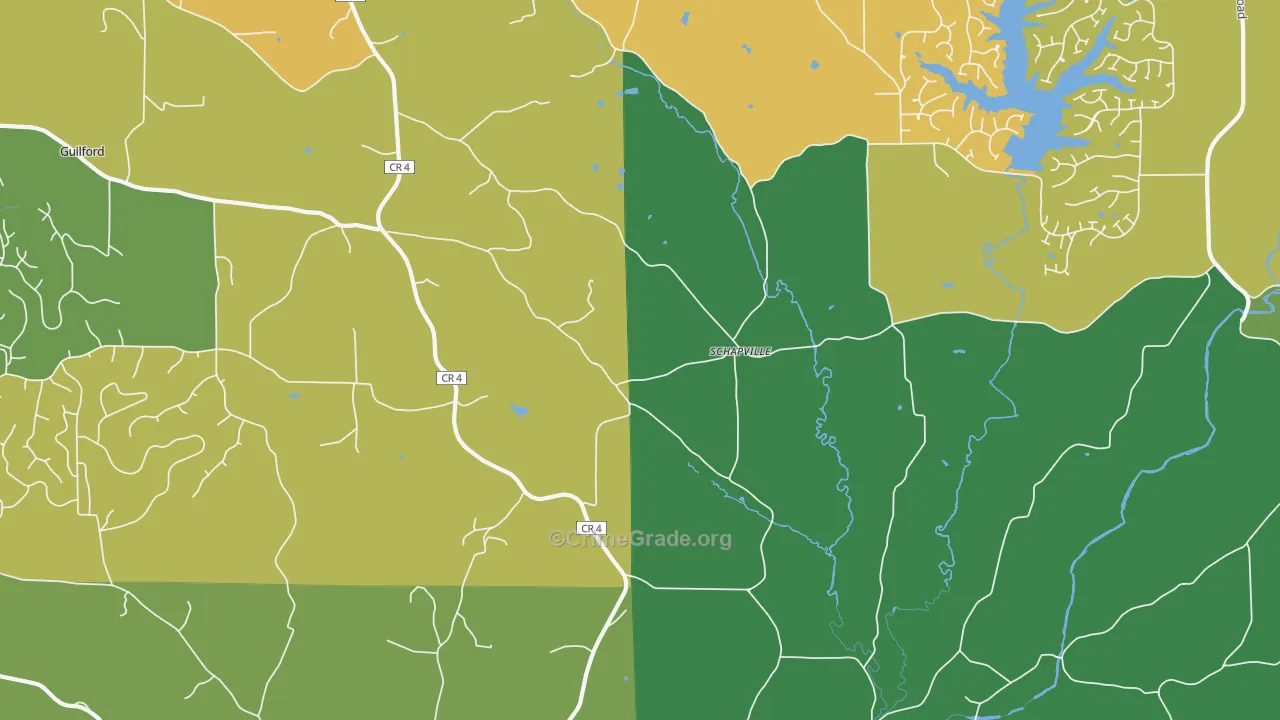 Schapville, IL Map of Murder Rates