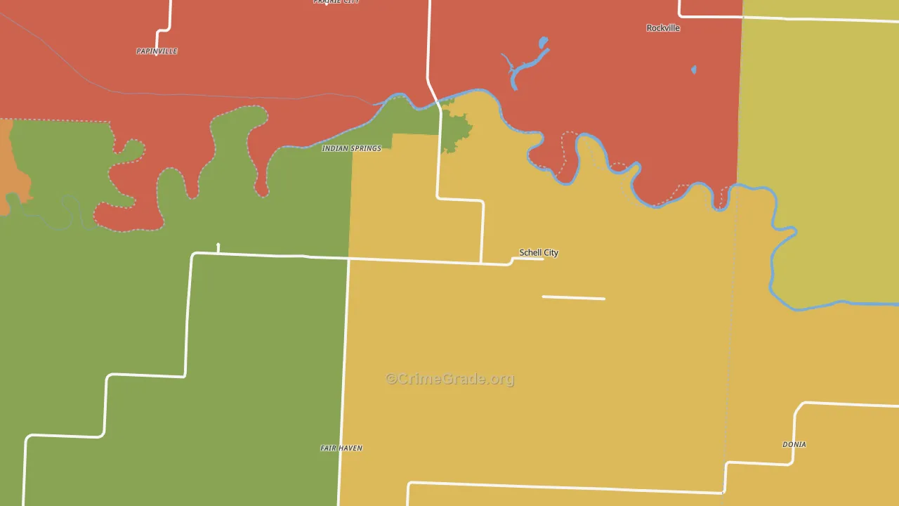 Schell City, MO Map of Murder Rates