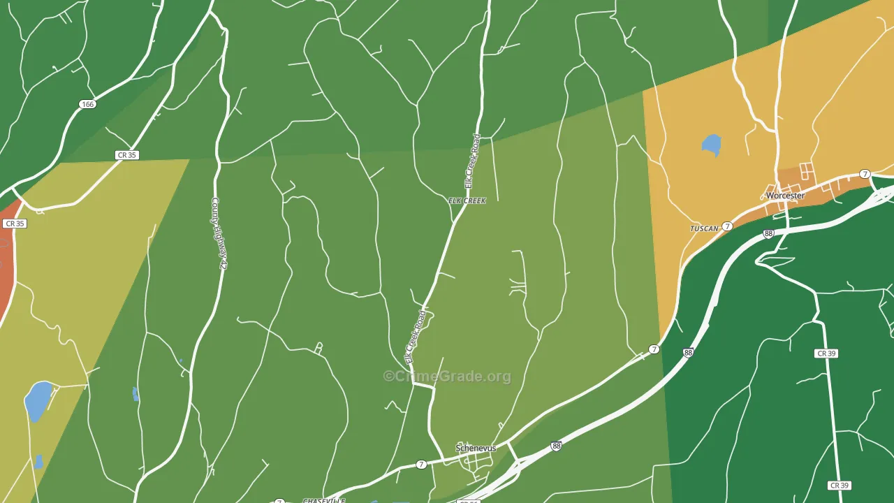 Schenevus, NY Map of Murder Rates