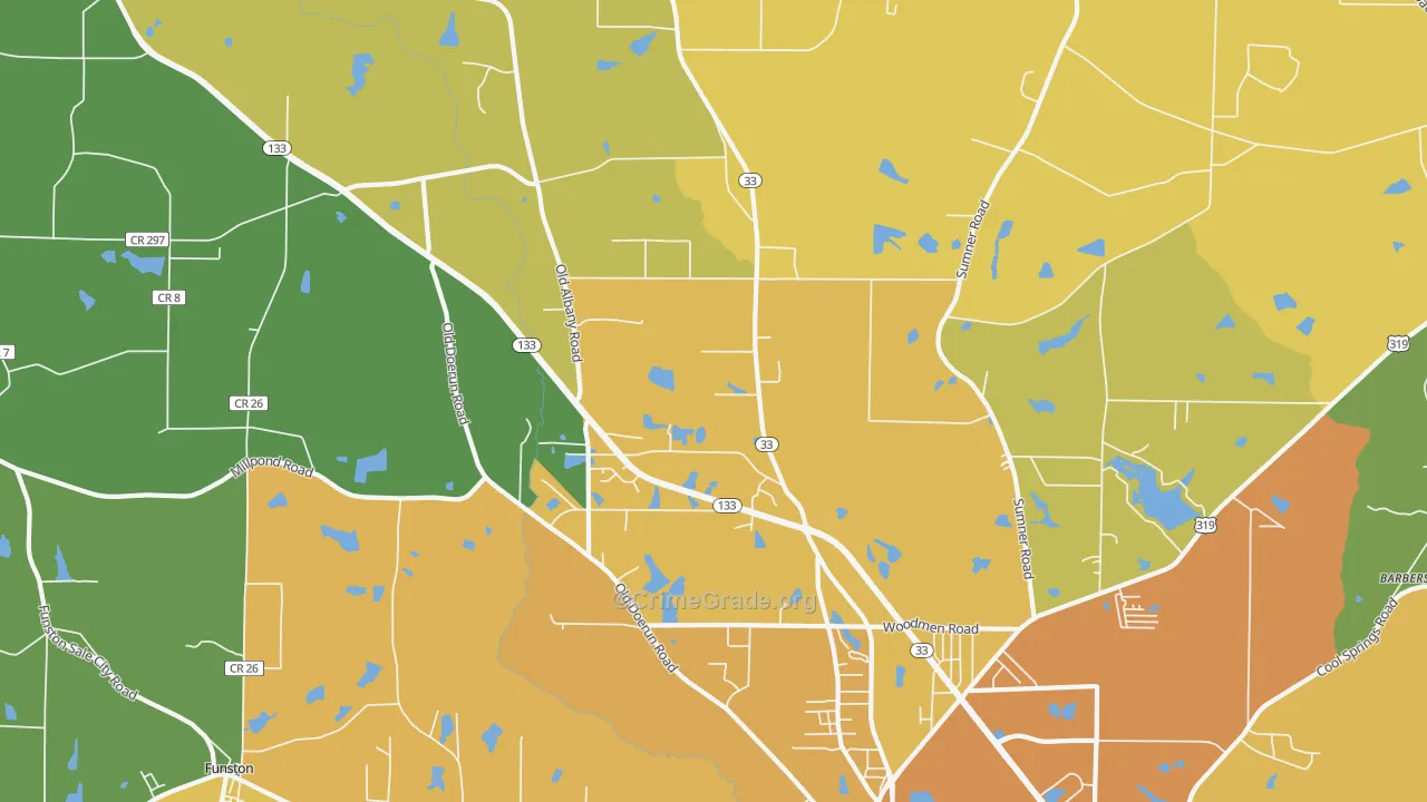Schley, GA Map of Murder Rates