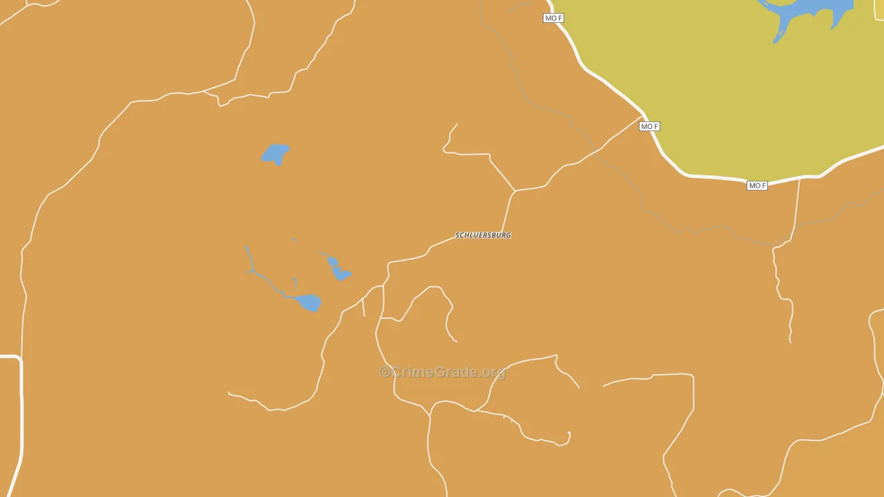 Schluersburg, MO Map of Murder Rates