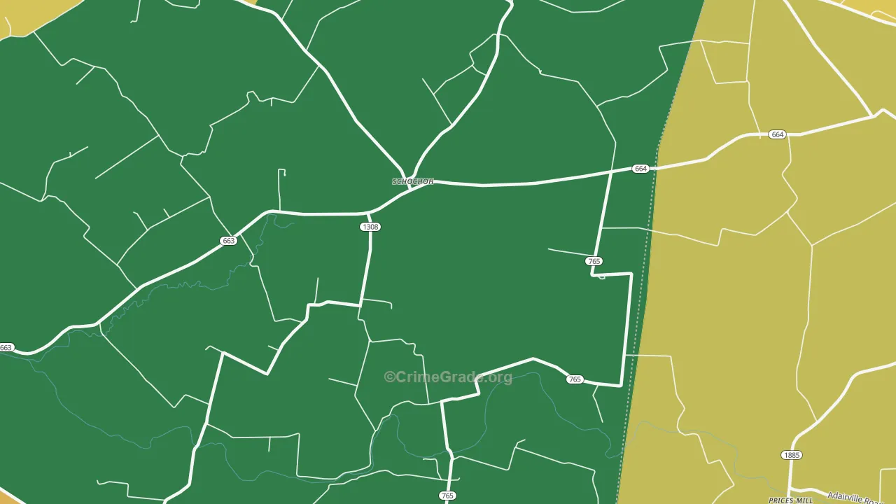 Schochoh, KY Map of Murder Rates