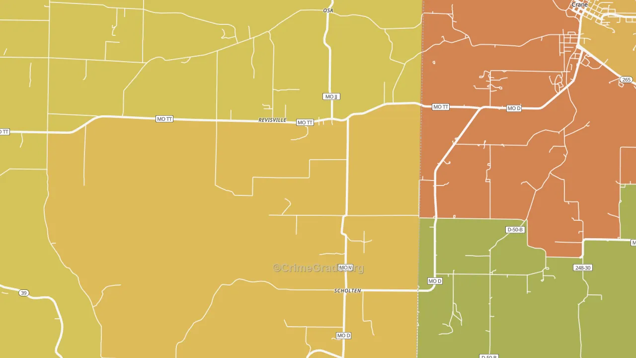 Scholten, MO Map of Murder Rates