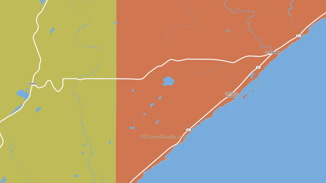 Schroeder, MN Map of Murder Rates