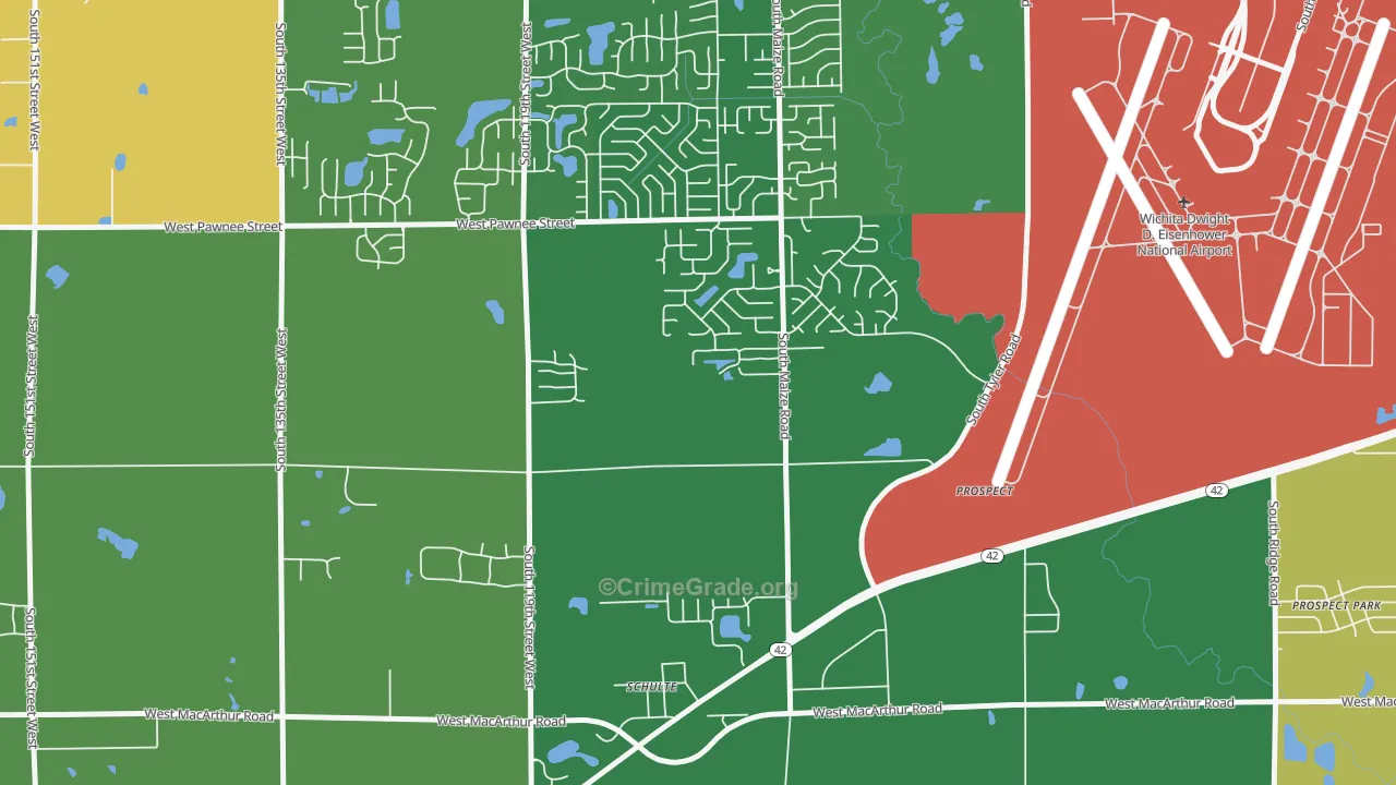 Schulte, KS Map of Murder Rates