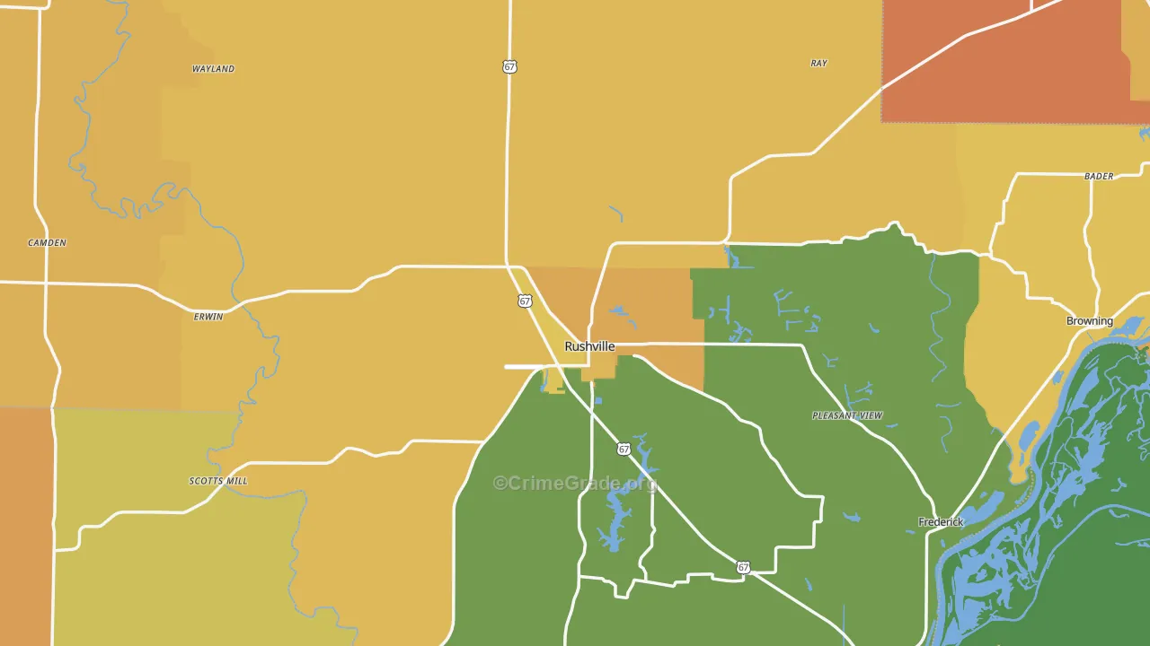 Schuyler County, IL Map of Murder Rates