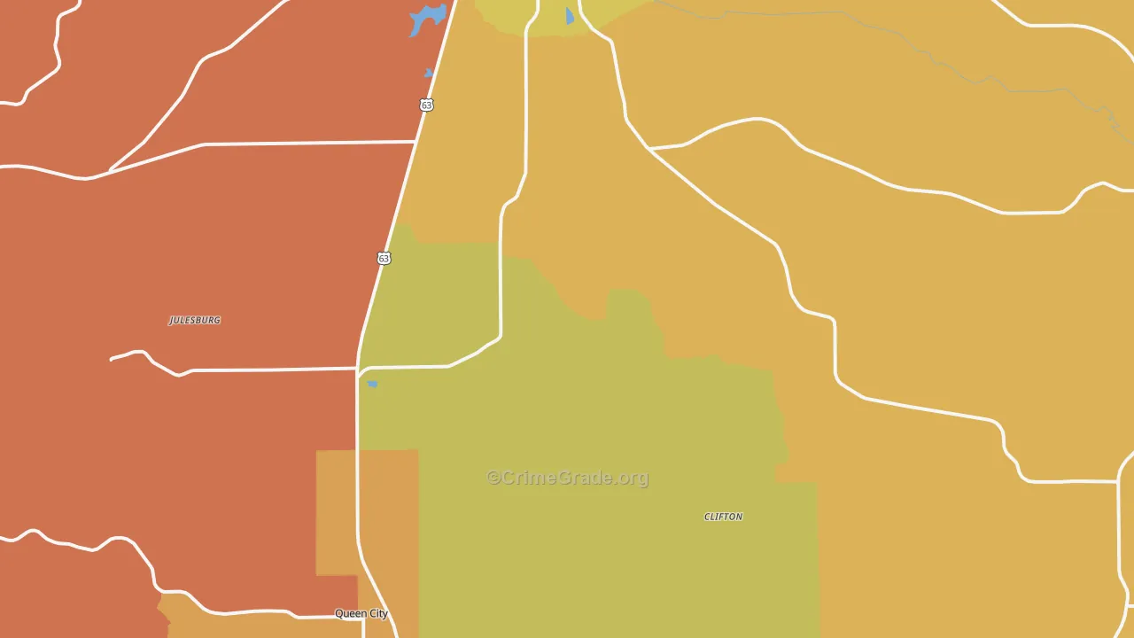 Schuyler County, MO Map of Murder Rates