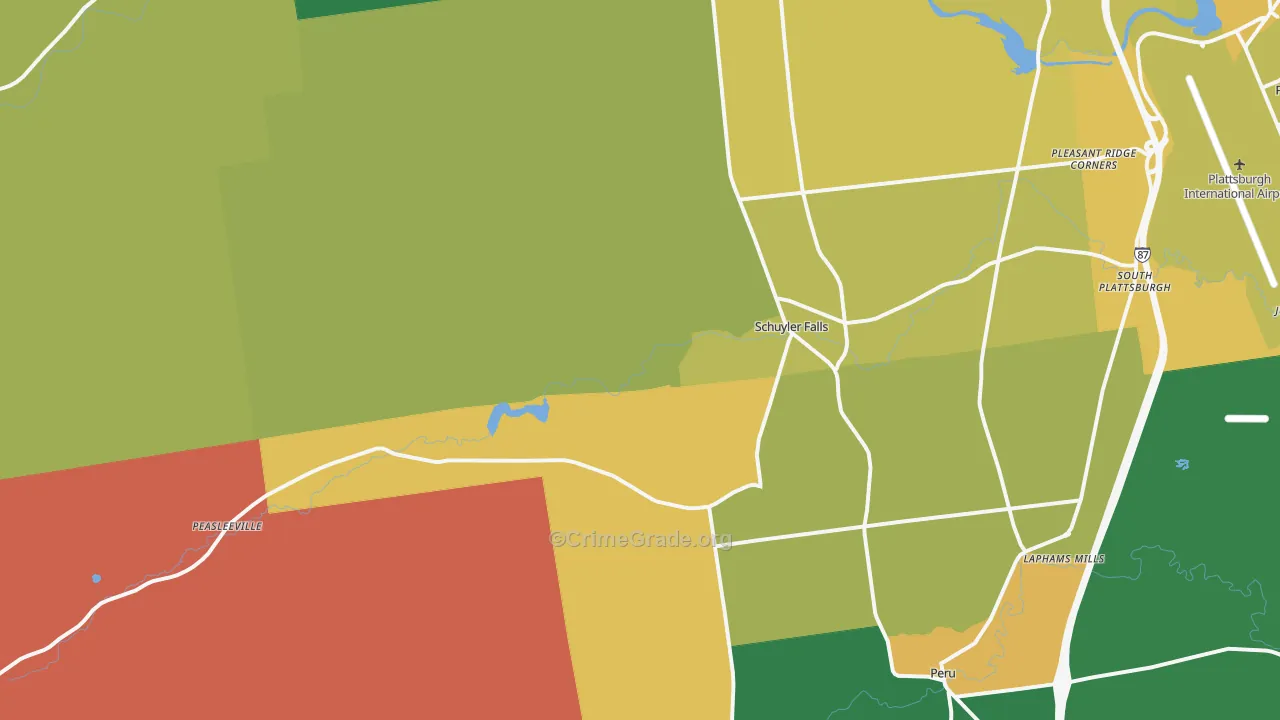 Schuyler Falls, NY Map of Murder Rates