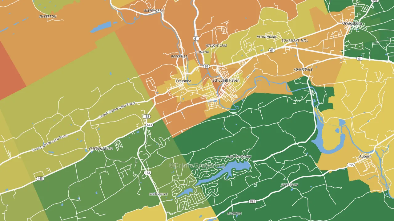 Schuylkill Haven, PA Map of Murder Rates
