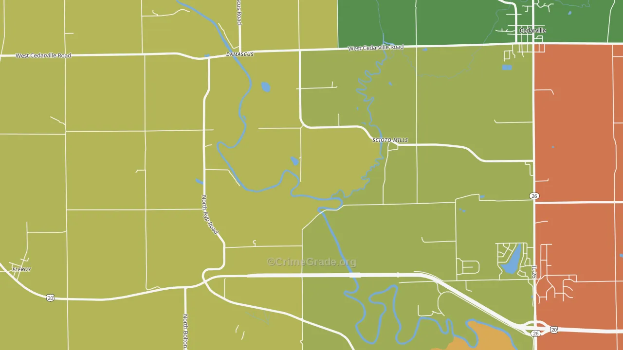 Scioto Mills, IL Map of Murder Rates