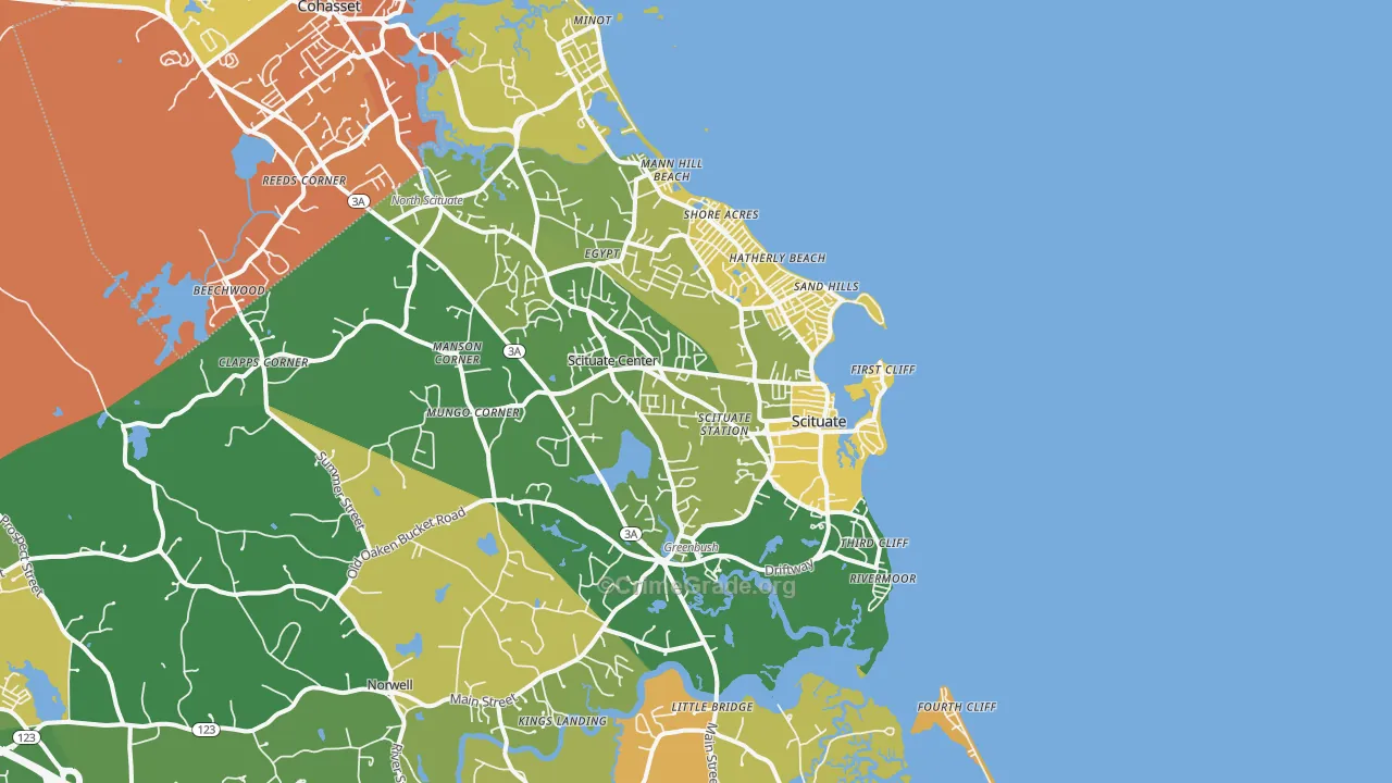 Scituate, MA Map of Murder Rates