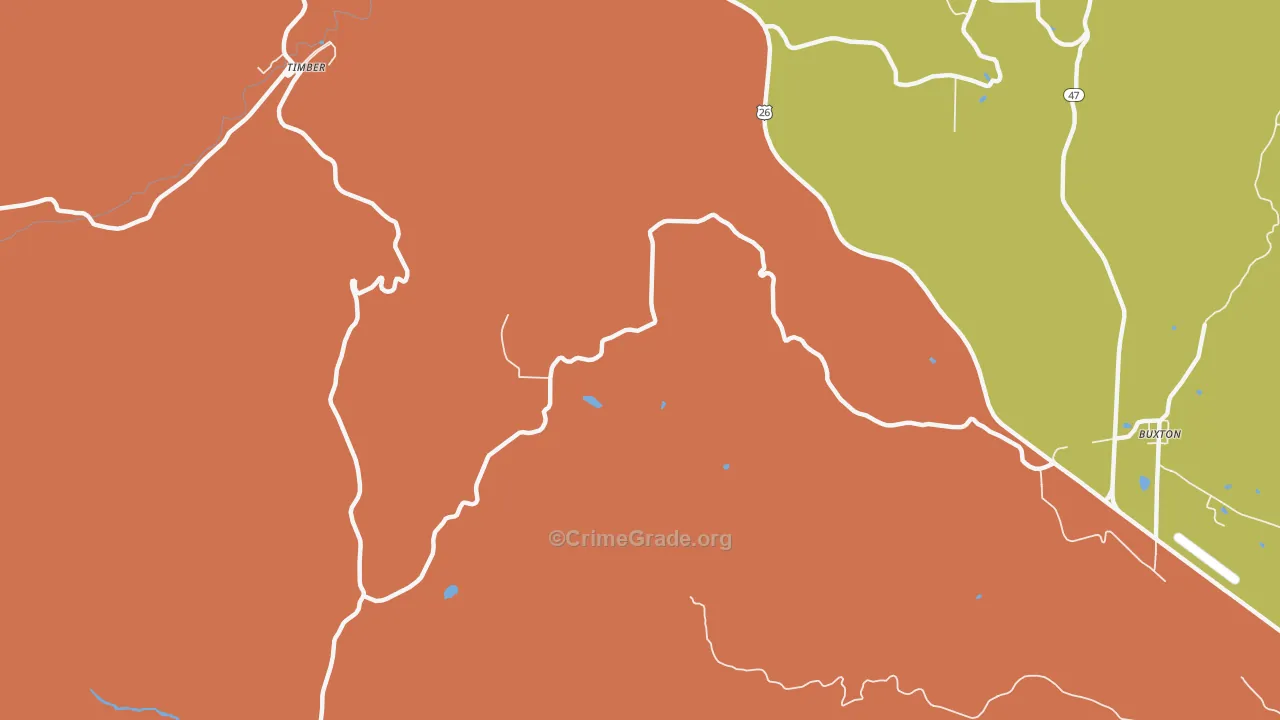 Scofield, OR Map of Murder Rates