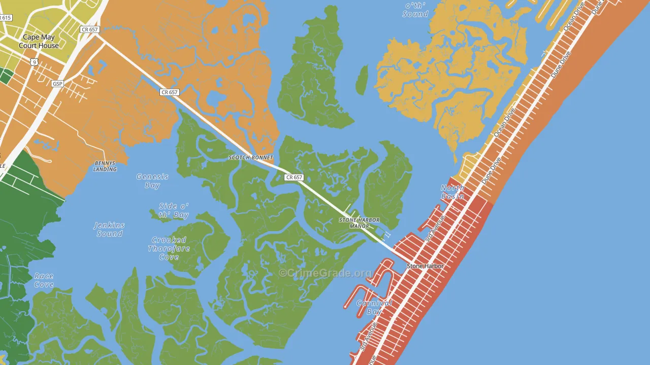 Scotch Bonnet, NJ Map of Murder Rates