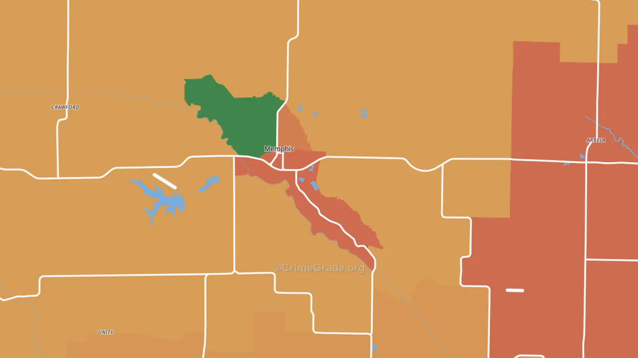 Scotland County, MO Map of Murder Rates