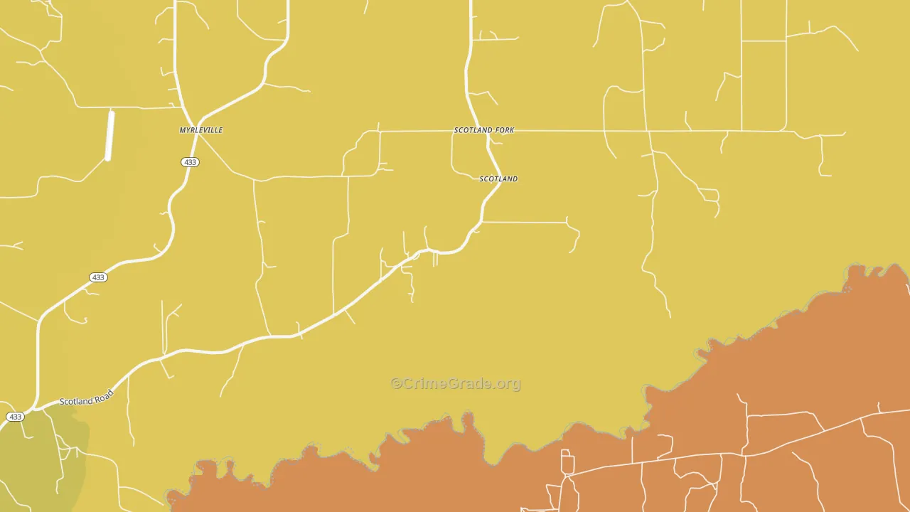 Scotland Fork, MS Map of Murder Rates