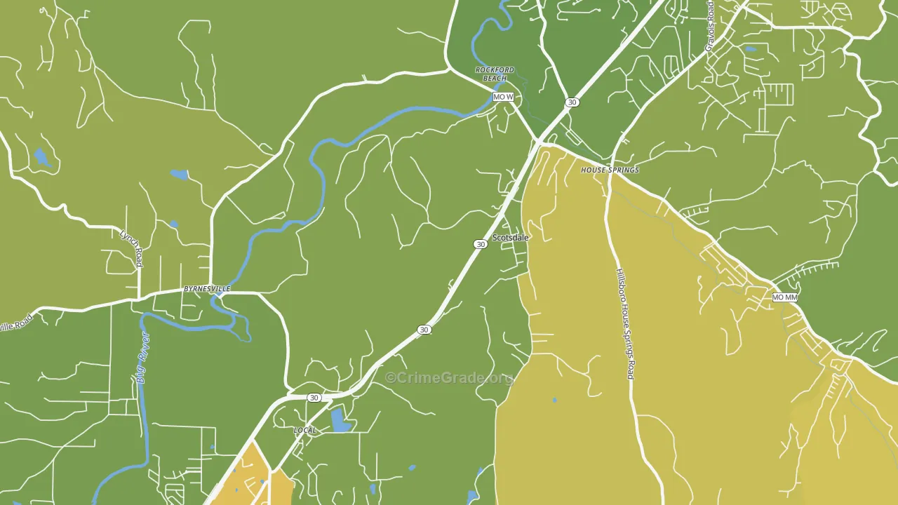 Scotsdale, MO Map of Murder Rates