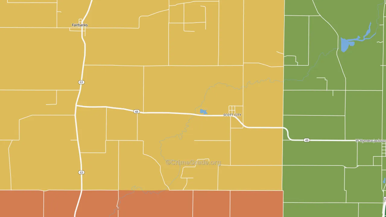 Scott City, IN Map of Murder Rates