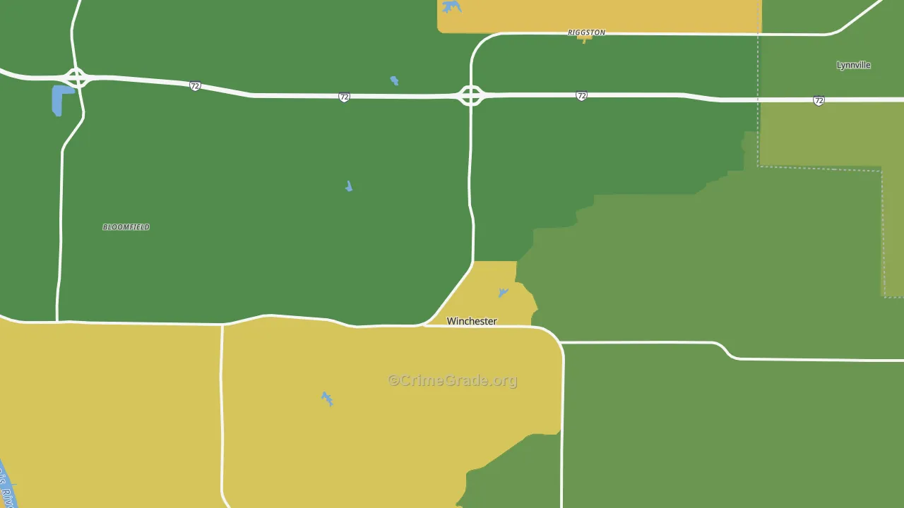 Scott County, IL Map of Murder Rates