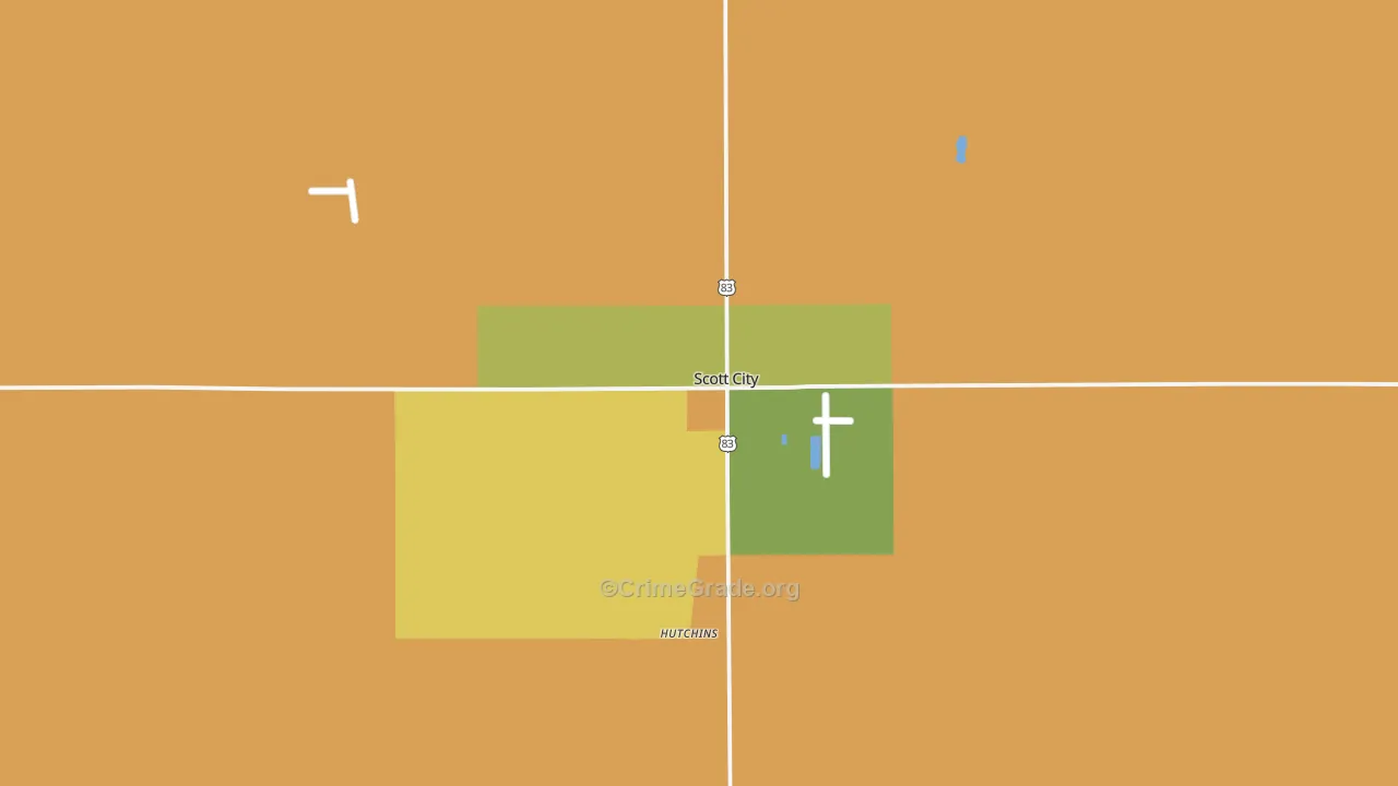 Scott County, KS Map of Murder Rates