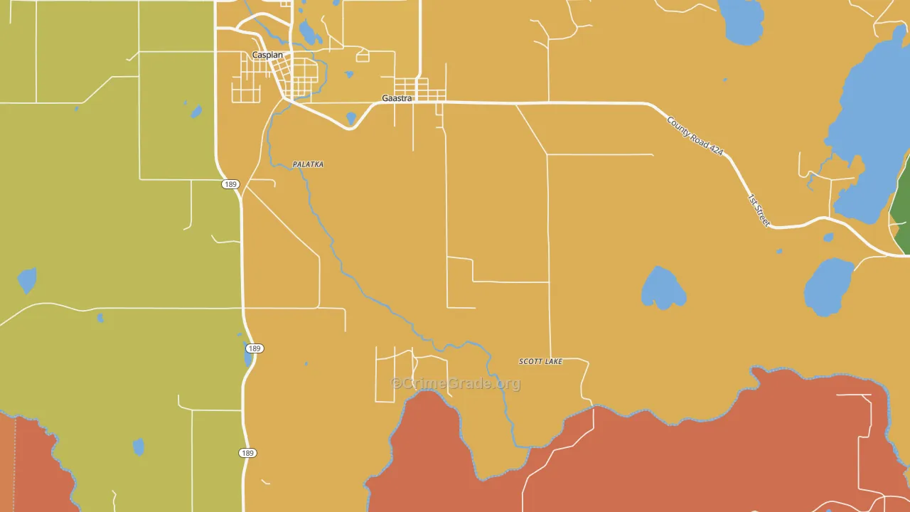 Scott Lake, MI Map of Murder Rates
