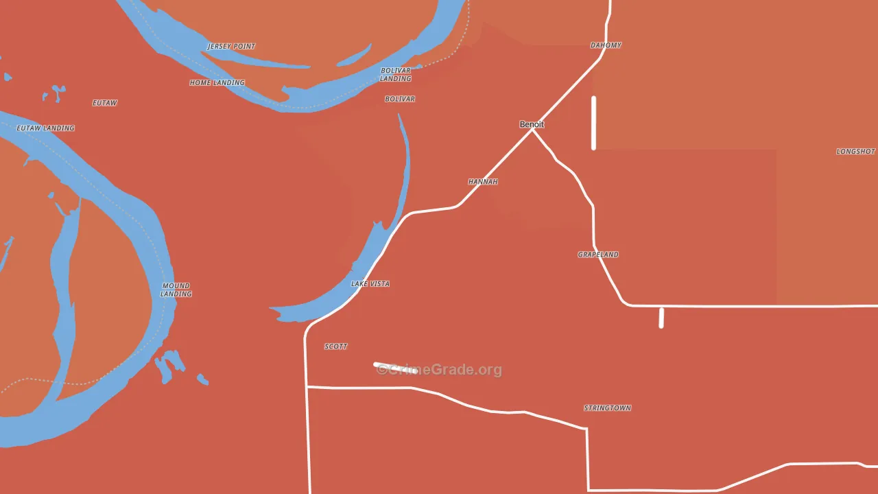 Scott, MS Map of Murder Rates
