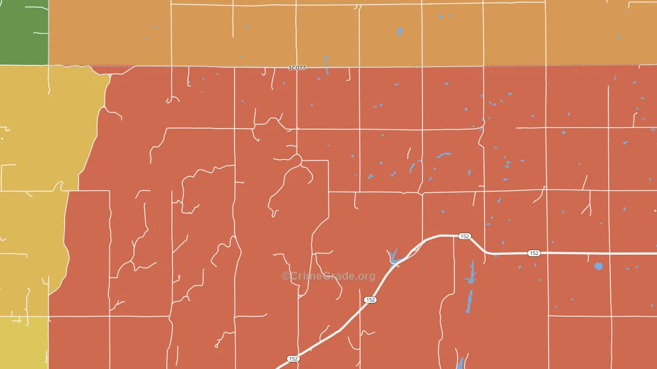 Scott, OK Map of Murder Rates