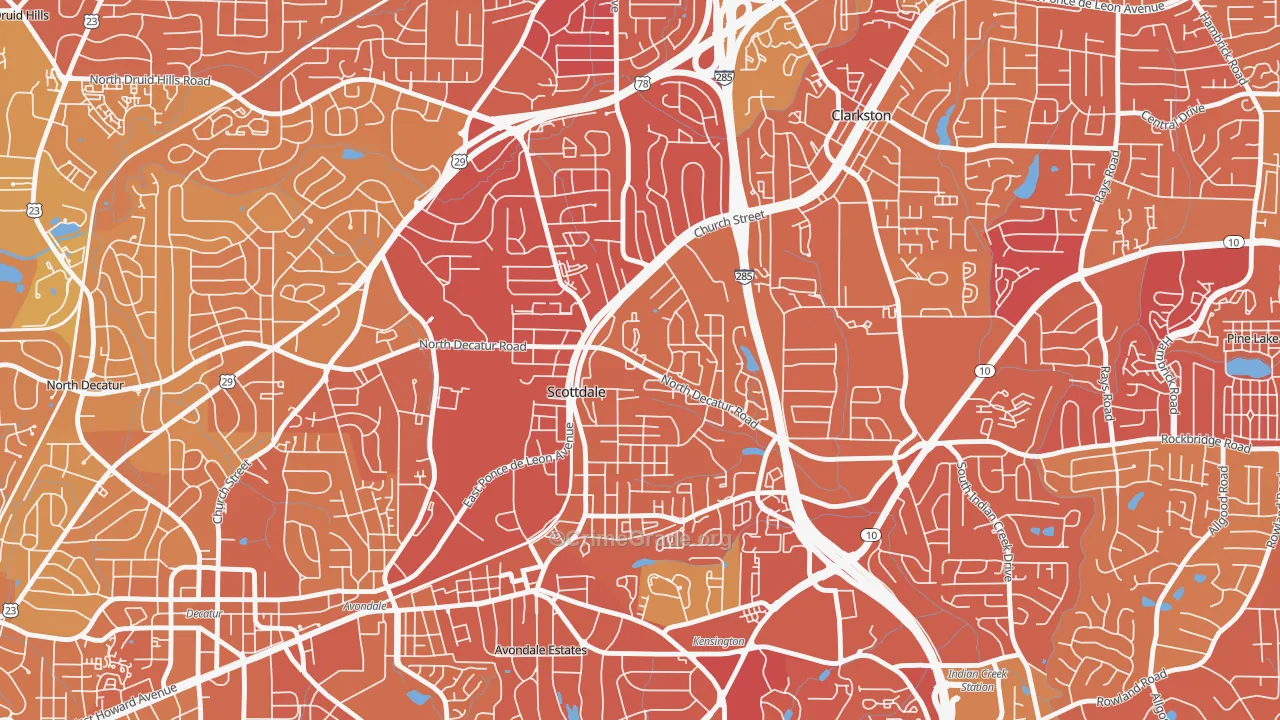 Scottdale, GA Map of Murder Rates