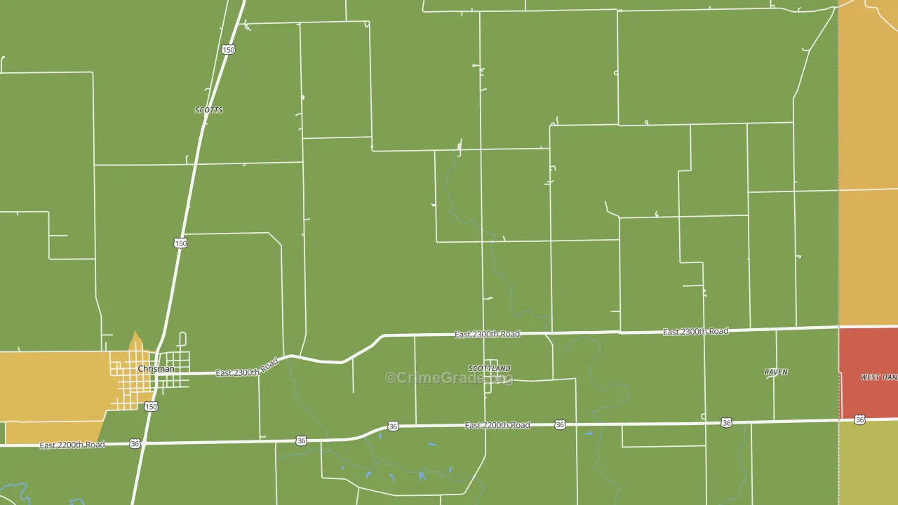 Scottland, IL Map of Murder Rates