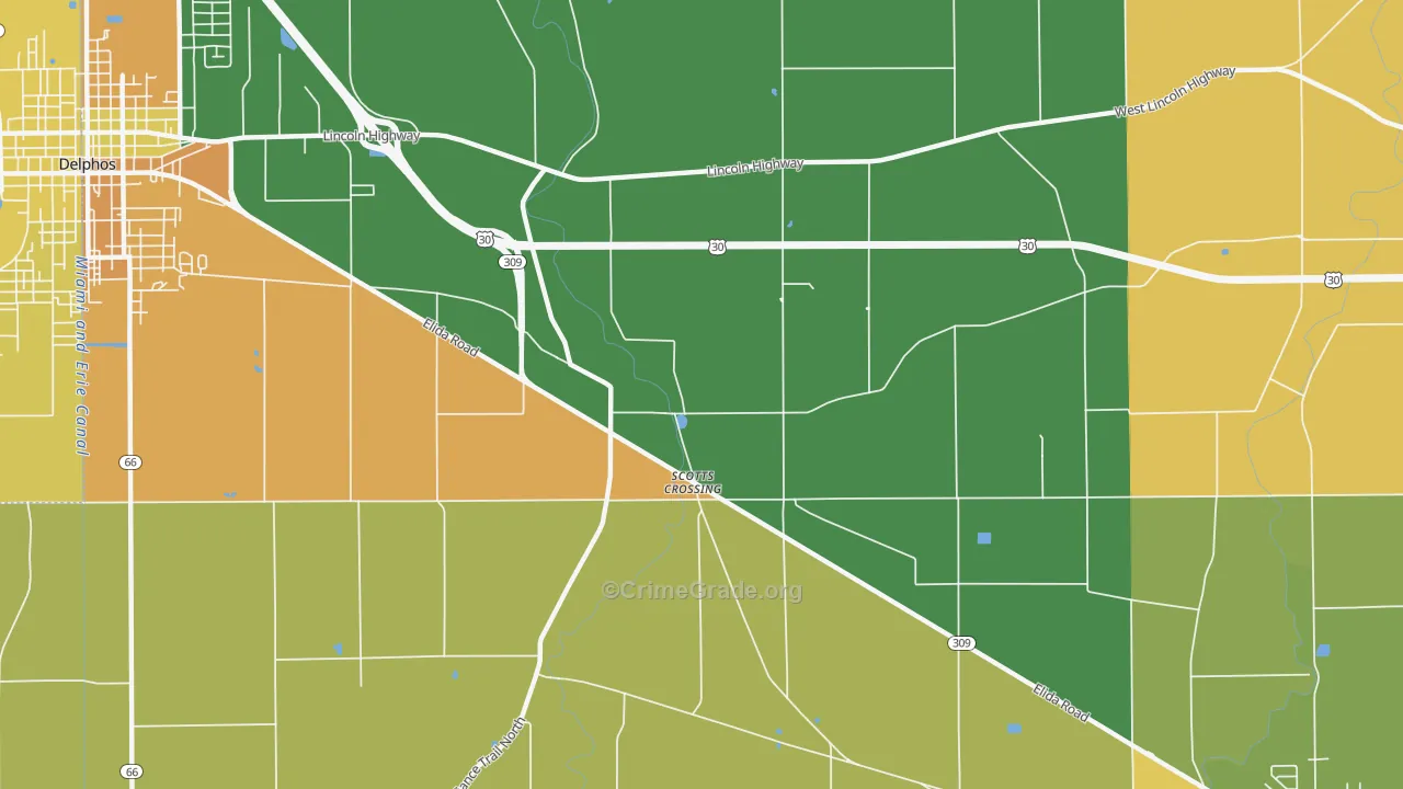 Scotts Crossing, OH Map of Murder Rates