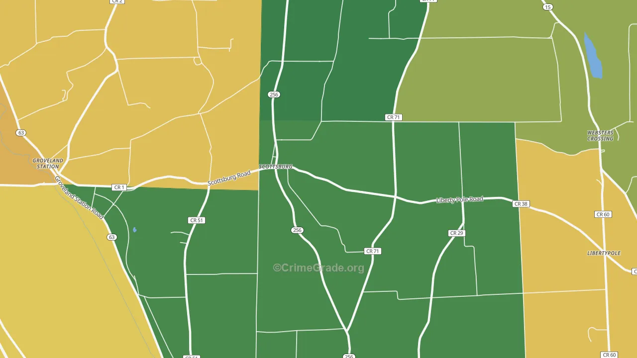 Scottsburg, NY Map of Murder Rates