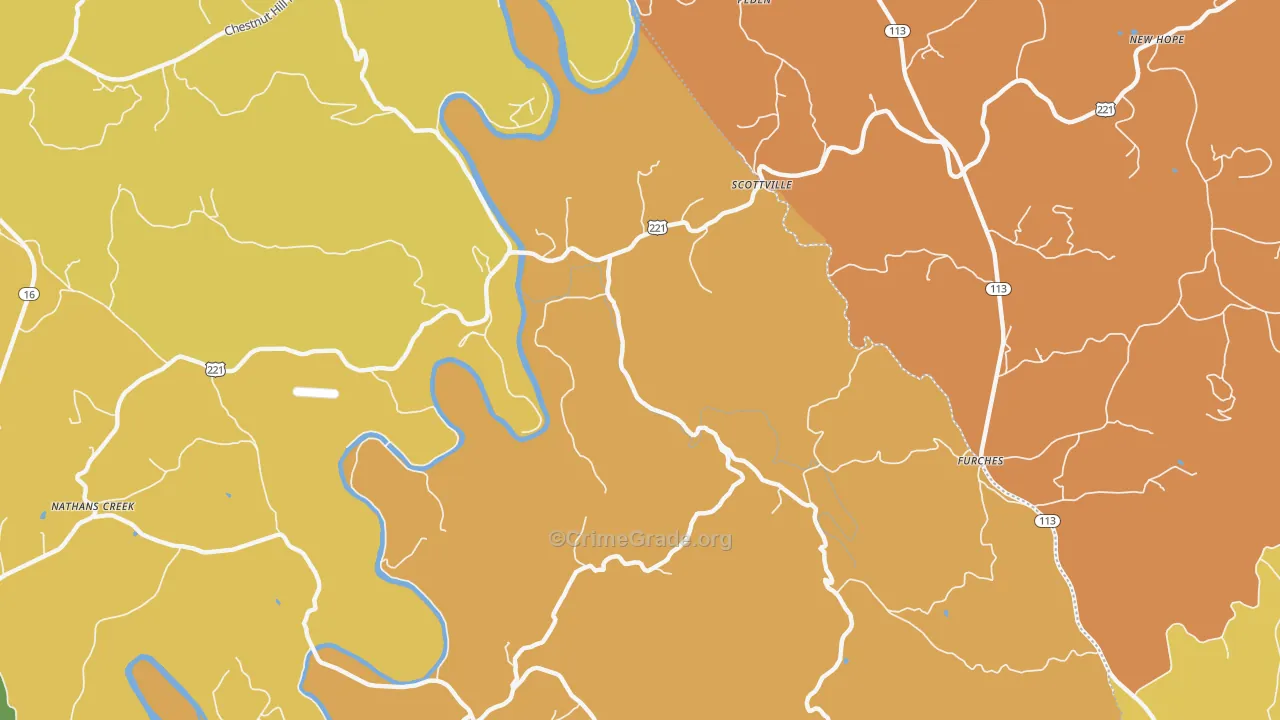 Scottville, NC Map of Murder Rates