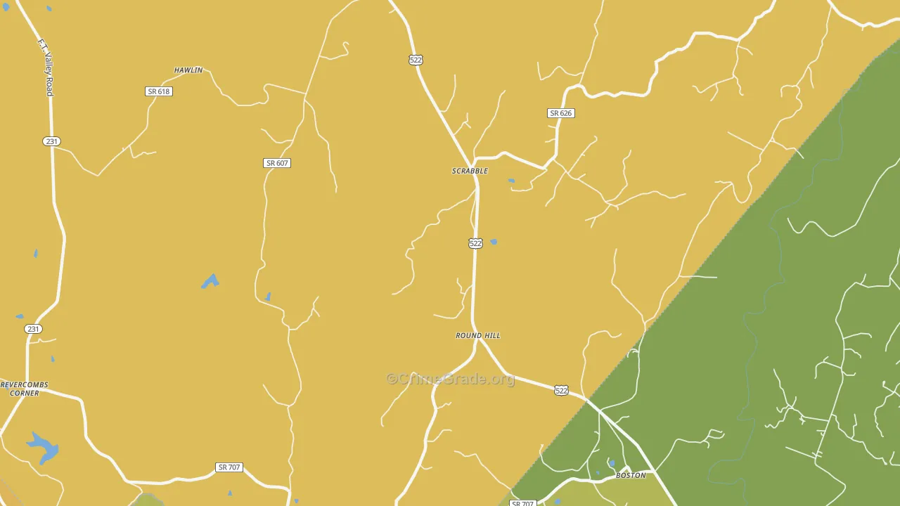 Scrabble, VA Map of Murder Rates