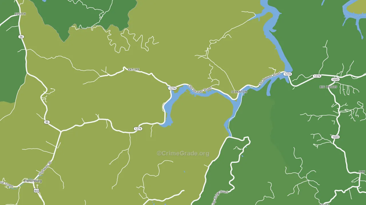 Scranton, KY Map of Murder Rates