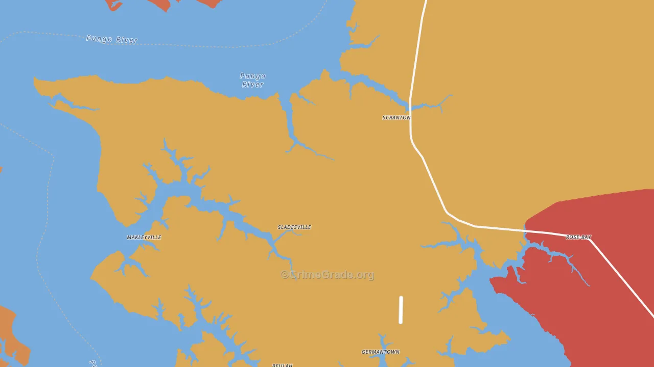 Scranton, NC Map of Murder Rates