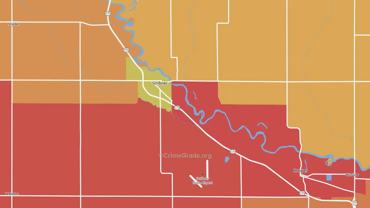 Scribner, NE Map of Murder Rates
