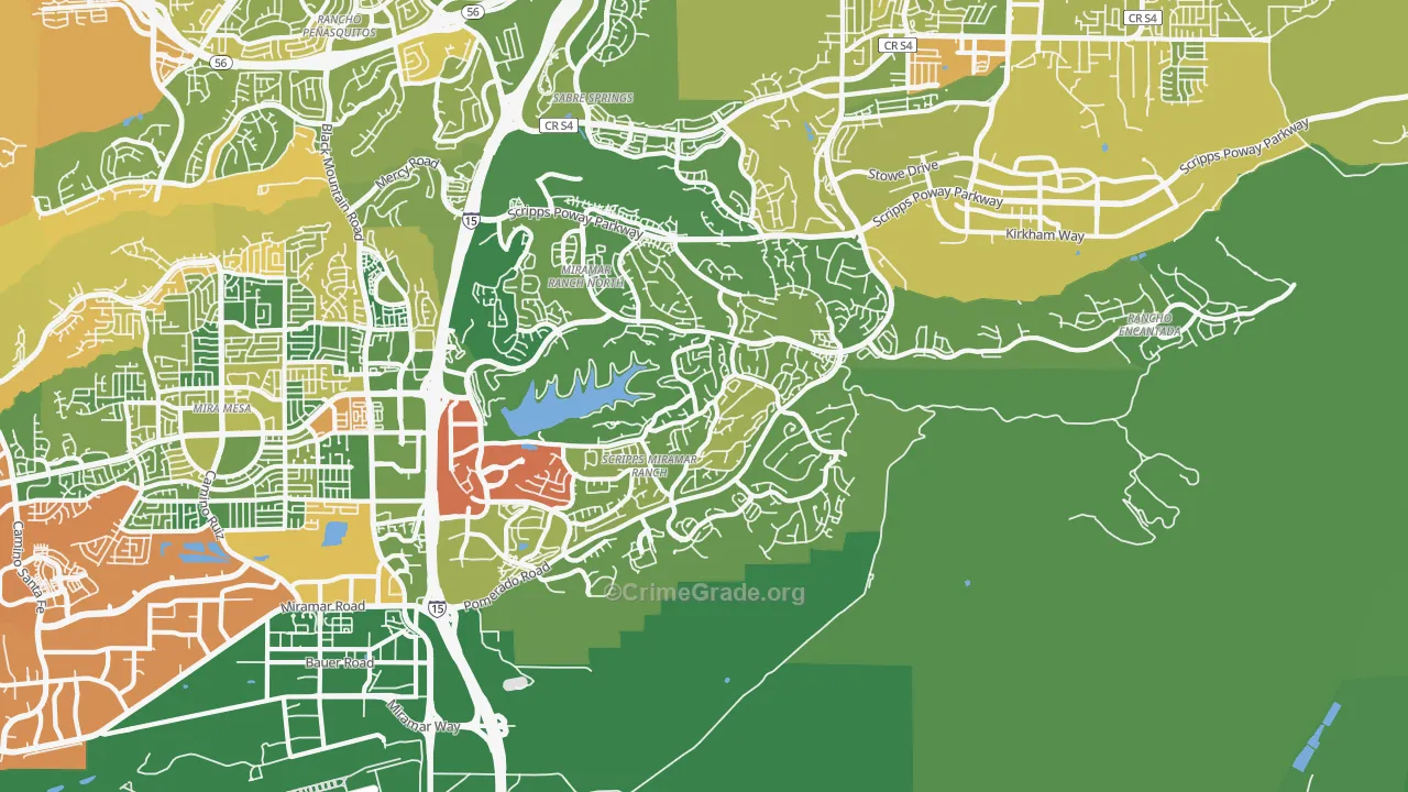 Scripps Ranch, San Diego, CA Map of Murder Rates