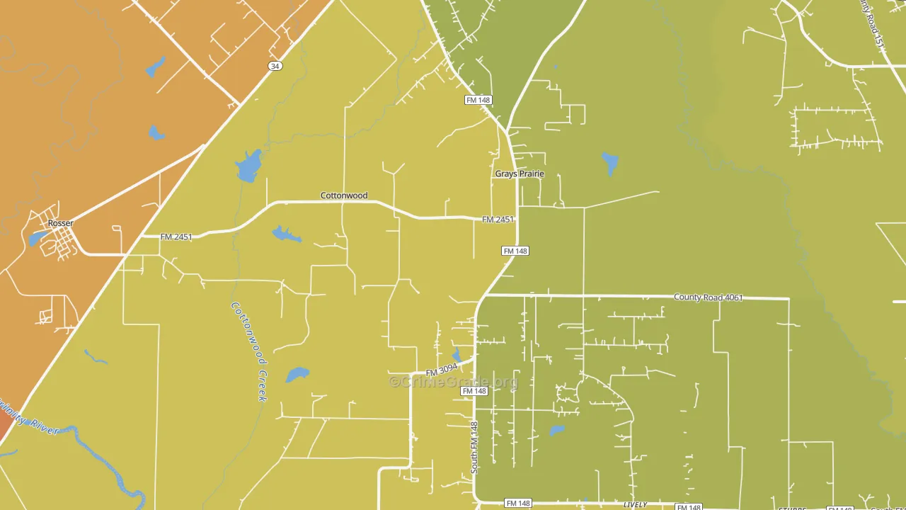 Scurry, TX Map of Murder Rates
