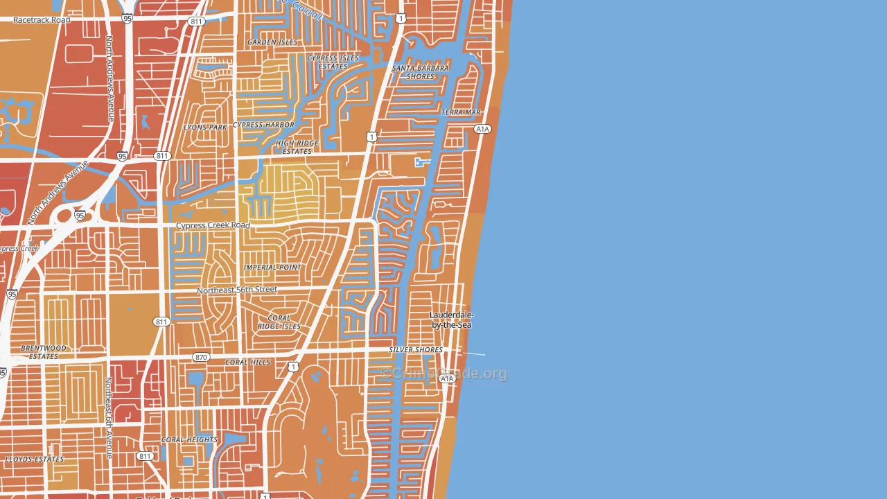Sea Ranch Lakes, FL Map of Murder Rates
