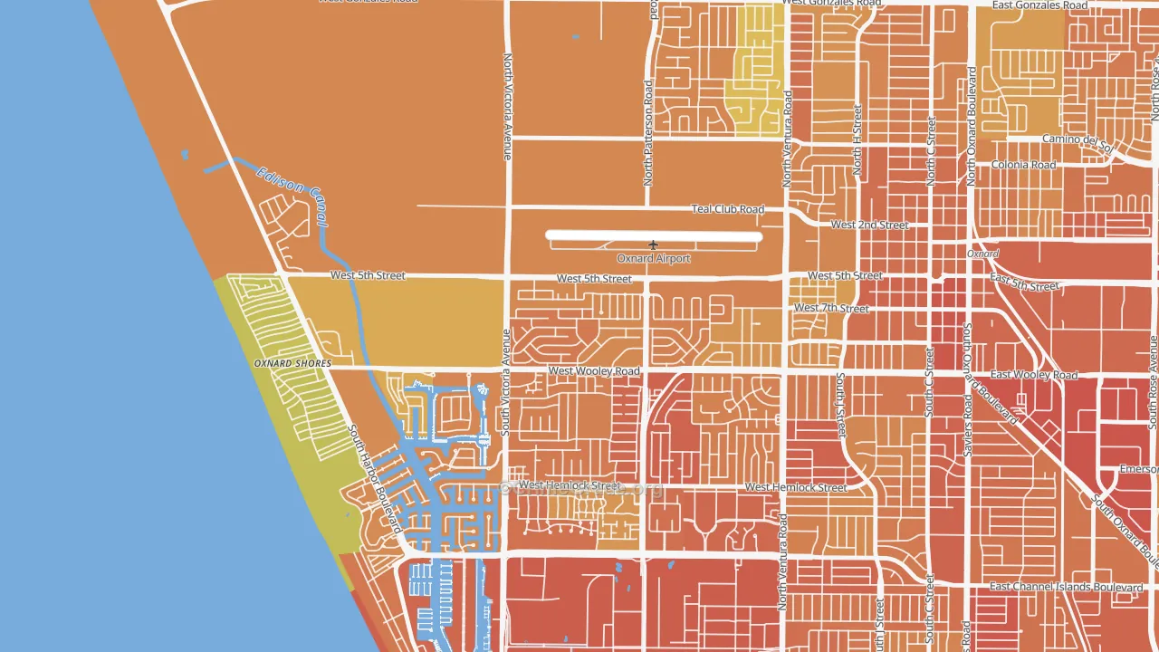 Sea View Estates, Oxnard, CA Map of Murder Rates