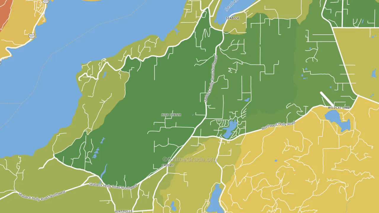 Seabeck, WA Map of Murder Rates