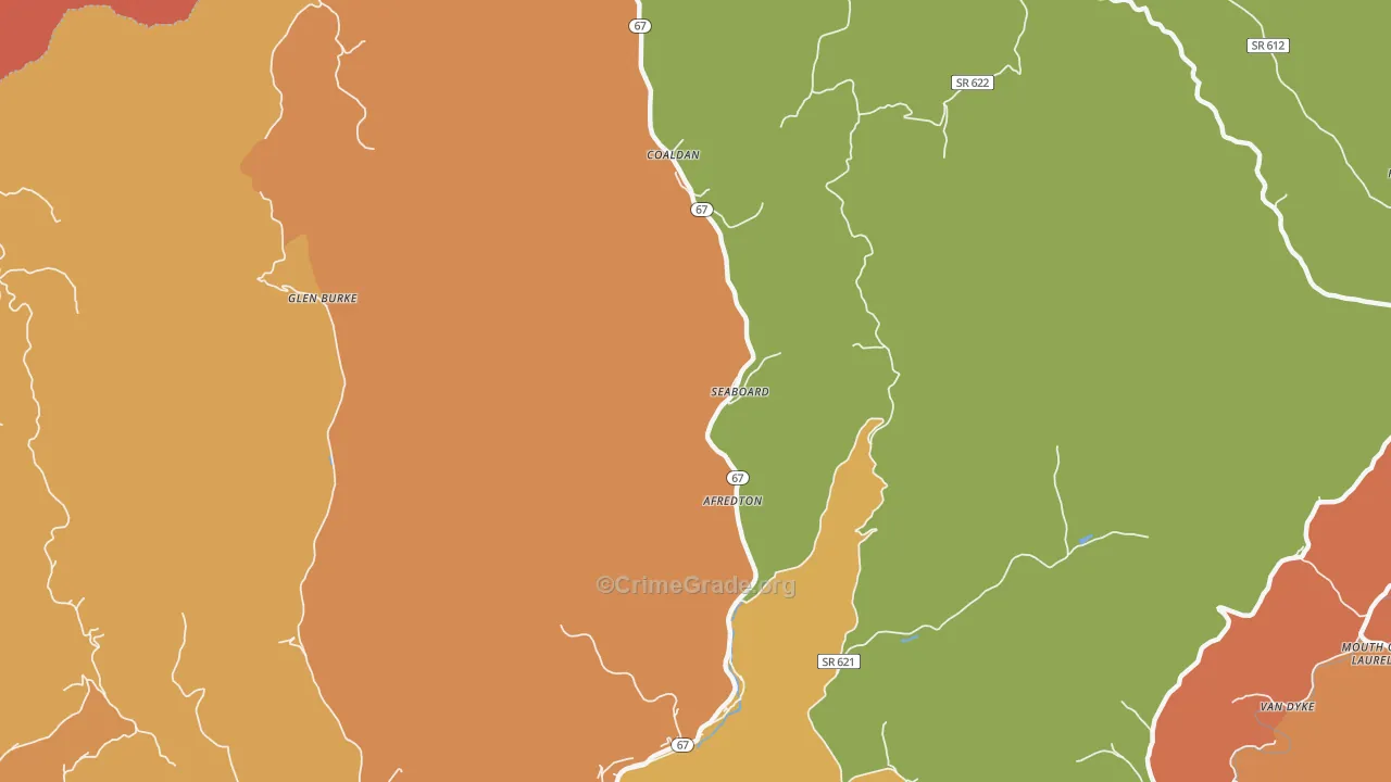 Seaboard, VA Map of Murder Rates
