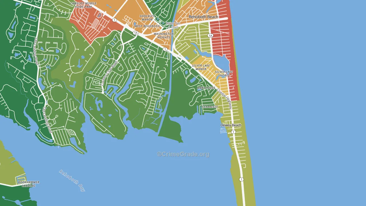Seabreeze, DE Map of Murder Rates