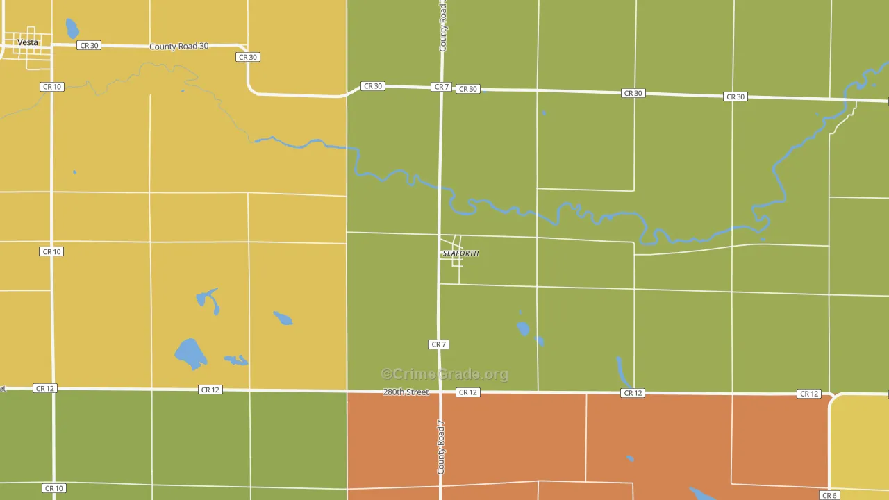 Seaforth, MN Map of Murder Rates