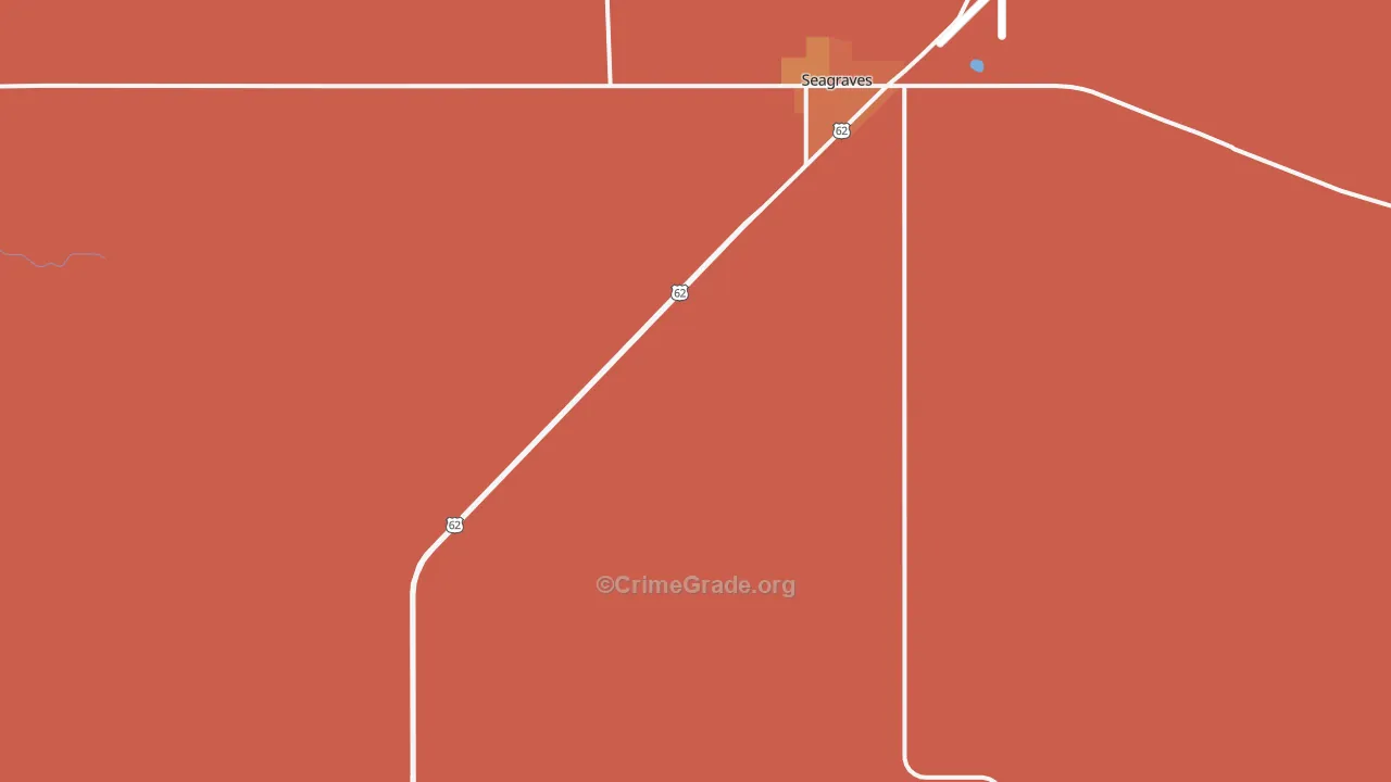 Seagraves, TX Map of Murder Rates