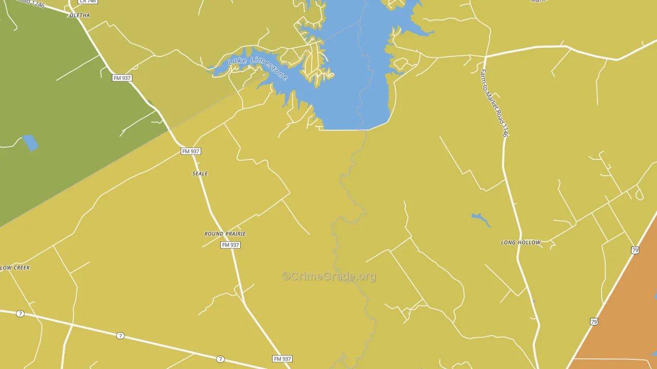 Seale, TX Map of Murder Rates