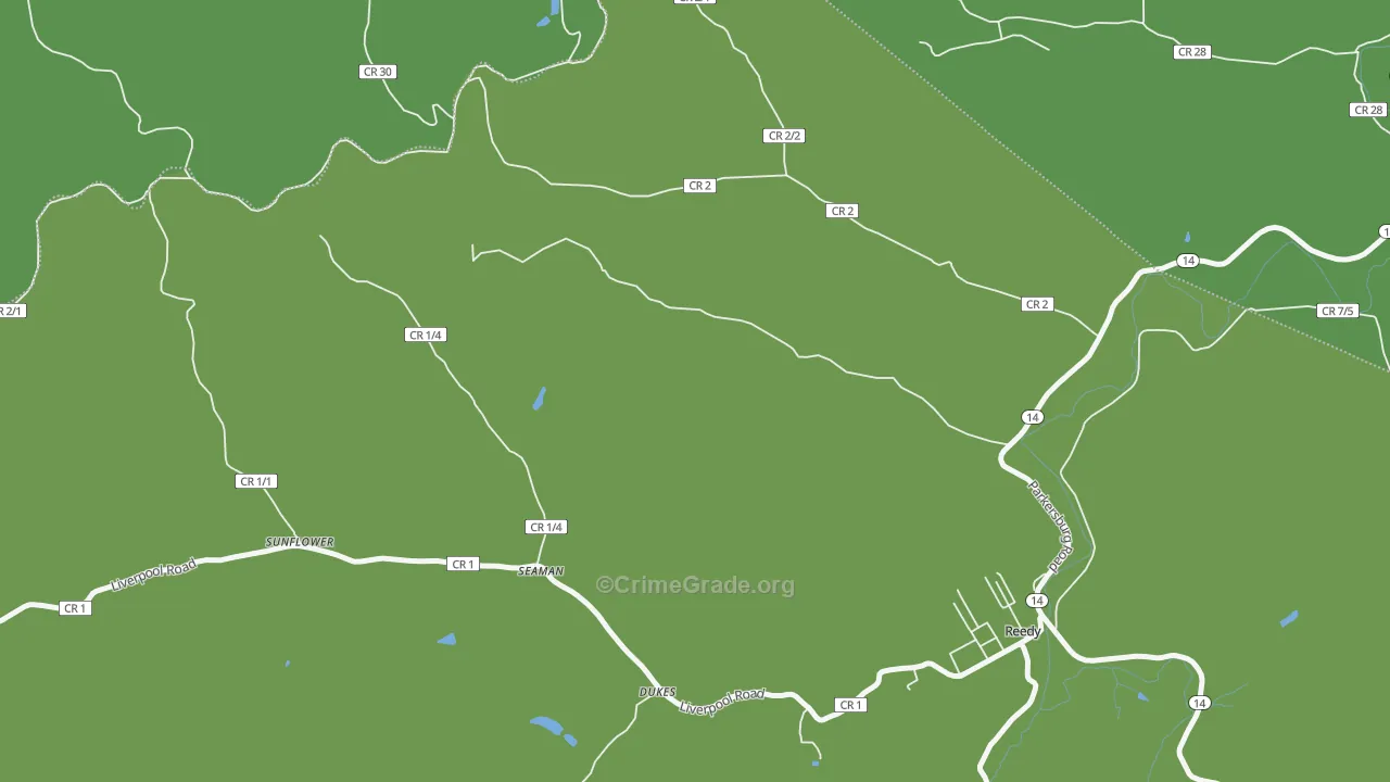 Seaman, WV Map of Murder Rates