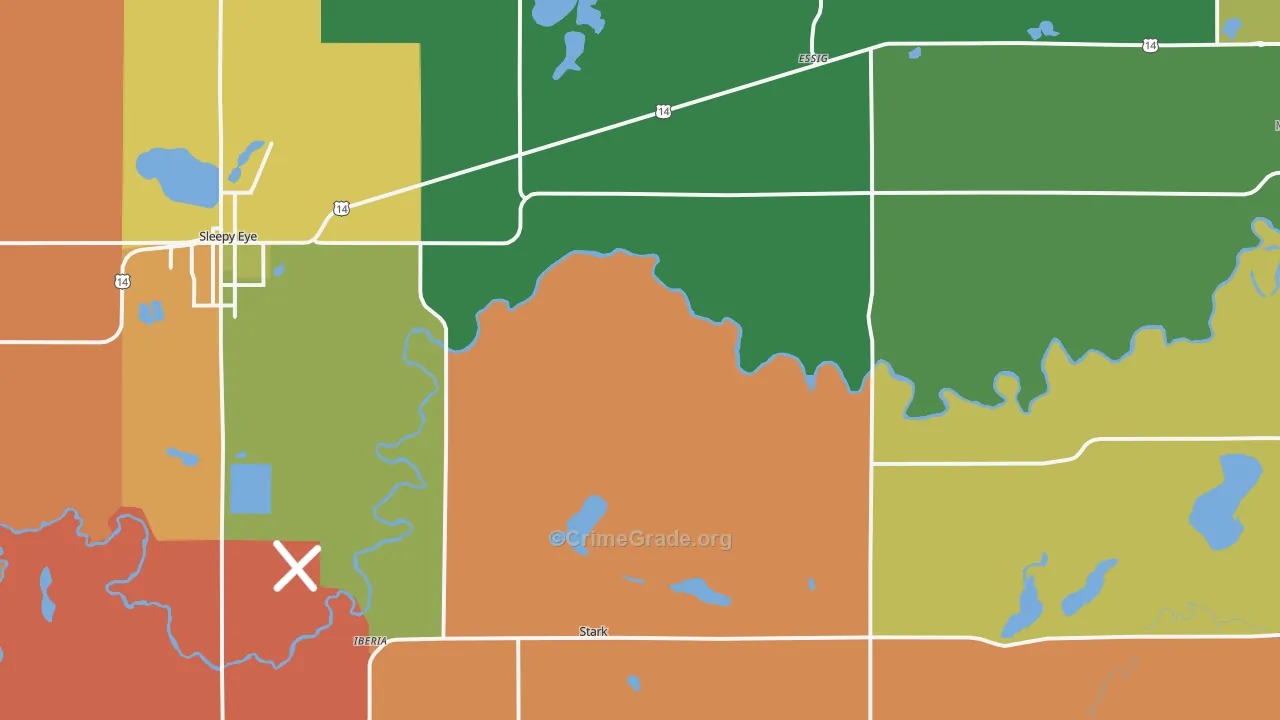 Searles, MN Map of Murder Rates