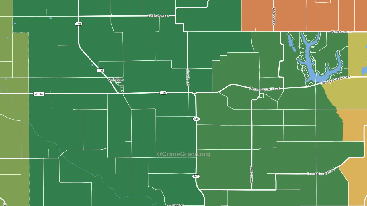 Searsboro, IA Map of Murder Rates