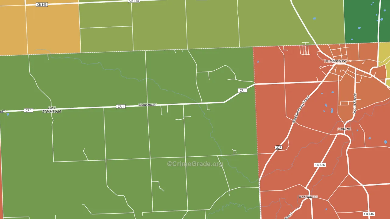 Searsburg, NY Map of Murder Rates