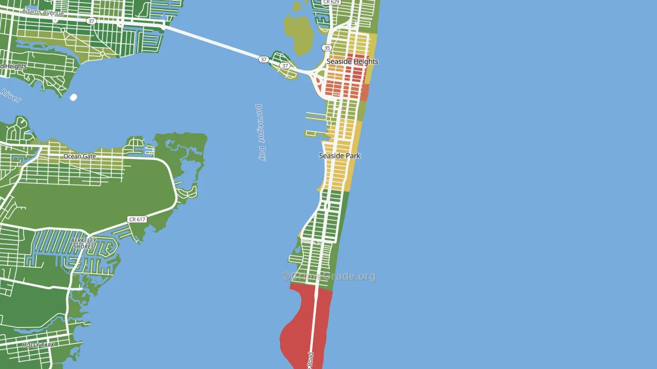 Seaside Park, NJ Map of Murder Rates